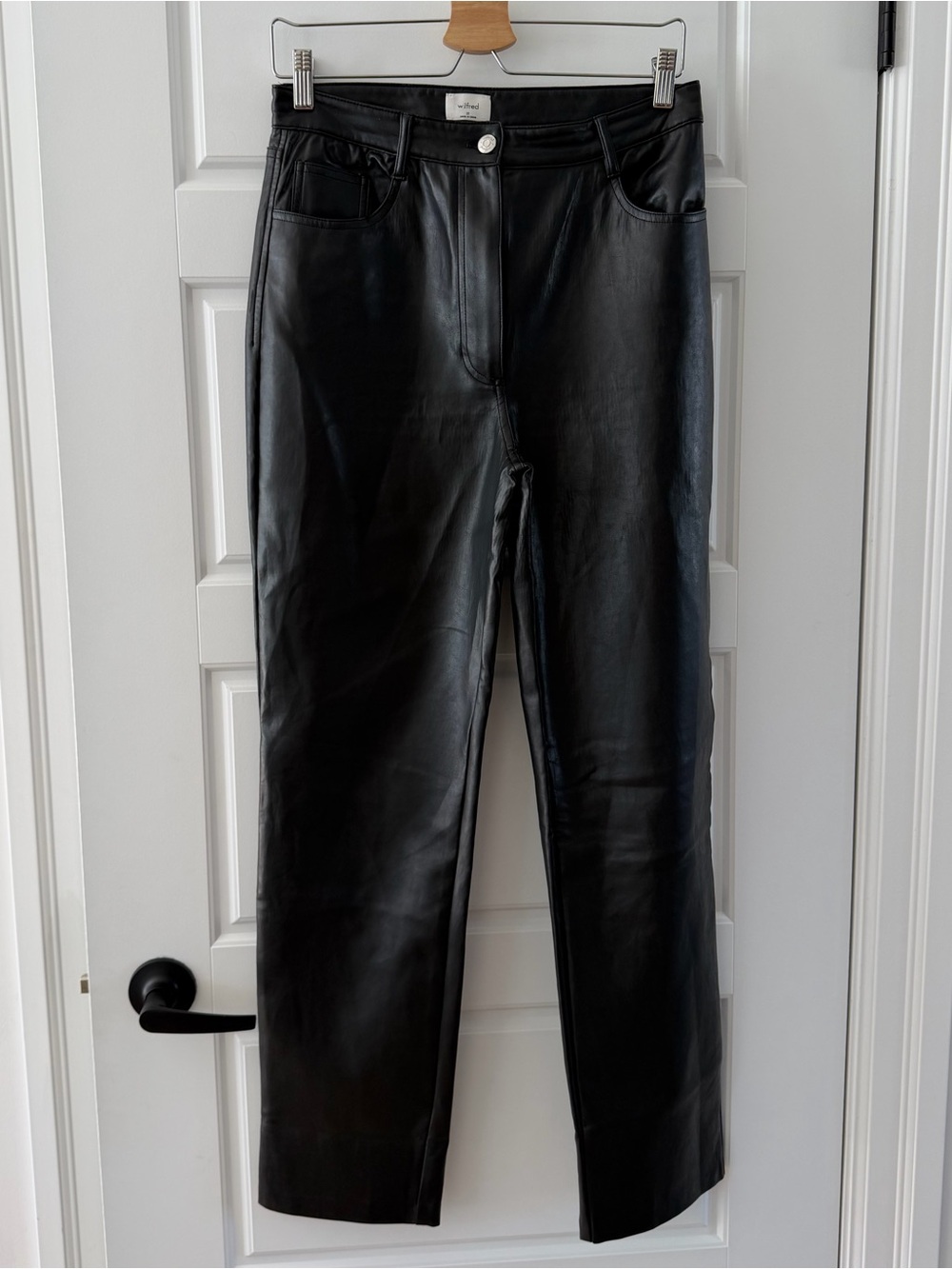 Wilfred Black Faux Leather Pants - Picture 1 of 7